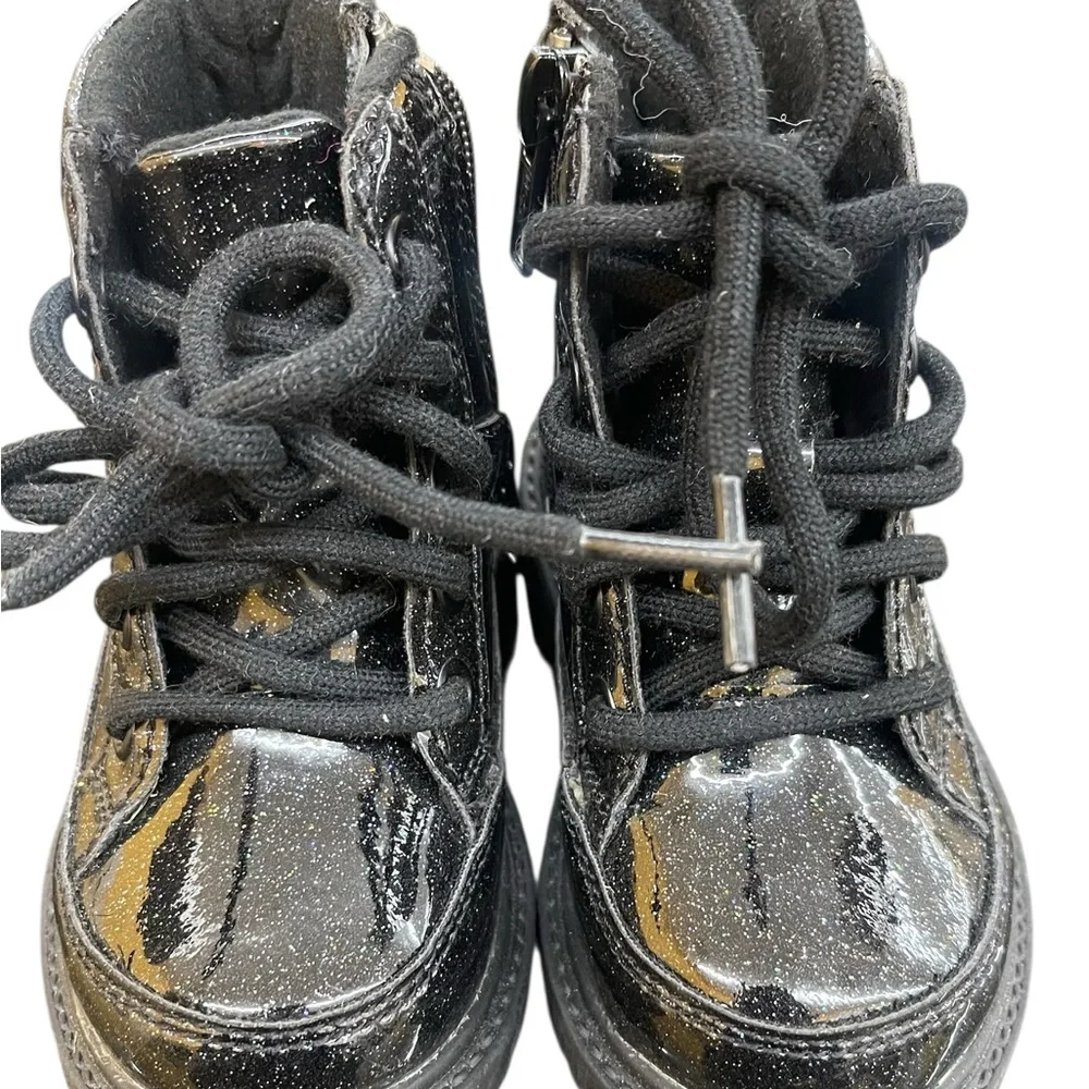 UGG AUSTRALIA ROBLEY Black Glitter Kids Boots size 6
